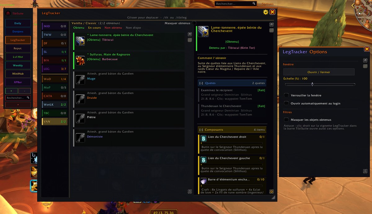 Screenshot LegTracker